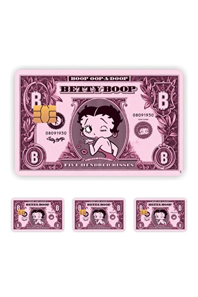 Quart Aksesuar 4 bucăți Betty Boop Card Placare Autocolant Etichetă pentru card