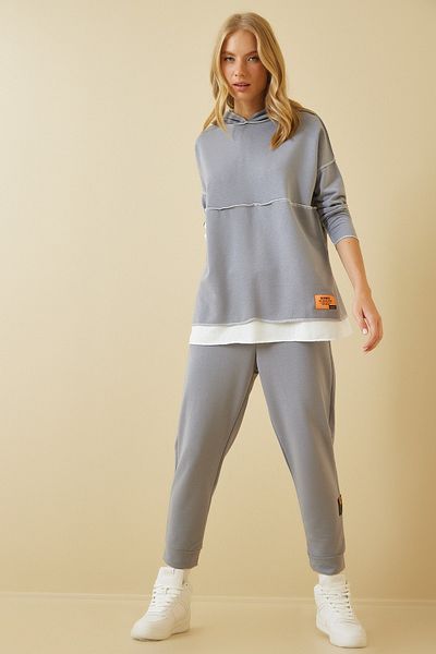 Happiness İstanbul Sweatsuit - Gray - Oversize
