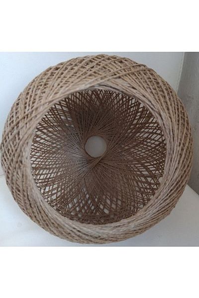 greenGAP Jute Rope Straw Ball Balloon Chandelier Head - Floor Lamp Head - Lamp Shade [diameter (Ø): 17 Cm]