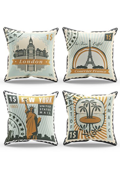 Moud's Dvostrana Štampano markica Sa deznom Kombinacija od 4 dela Antilop Nav...