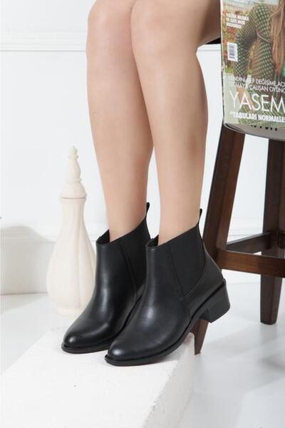 Ayax 1470 Siyah Lastikli Kadın Bot