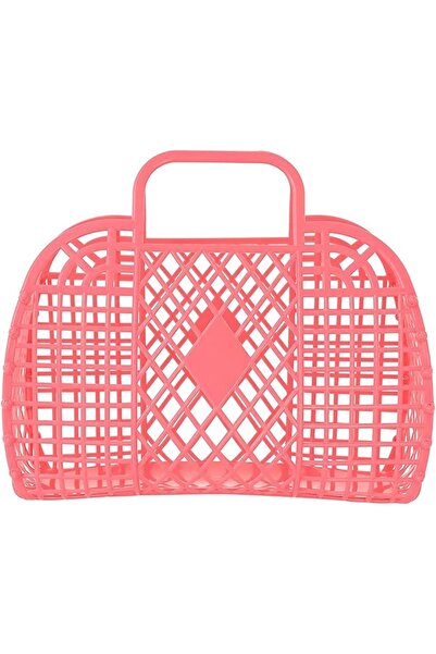 Calimila Retro Sepet Çanta-Koyu Pembe