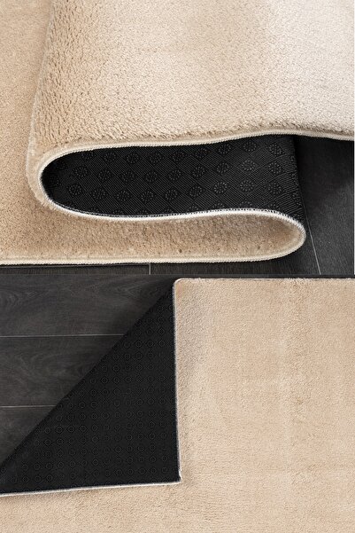 Dokumacıoğlu Relax Vizon Leke Tutmaz Yıkanabilir Kaymaz Yumuşak Peluş Post Halı