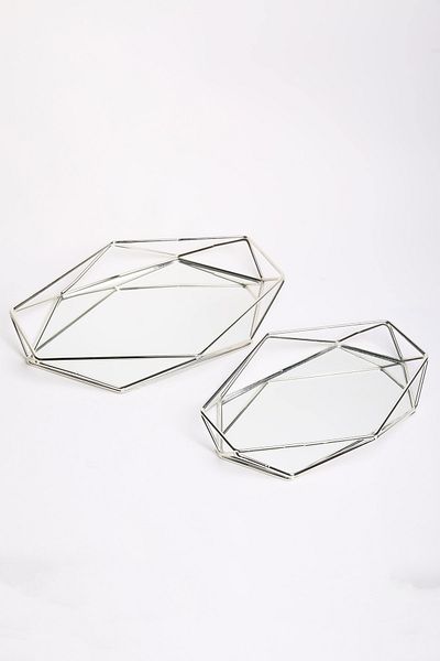 CyzHome Σετ δίσκου καφέ με ασημί καθρέφτη Prism Double Promise Engagement And Groom