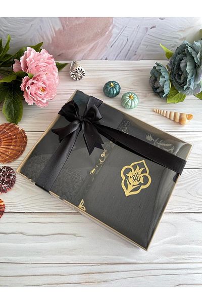 DuhaİslamiHediyelik Luxury Laced Shawl Cotton Prayer Rug Yasin Book Pearl Prayer Beads Dowry Bundle Set Home Concept