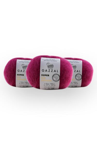 Gazzal Super Kid Mohair 25 γρ. Συσκευασία 3 τεμαχίων 78% Μαλλί - 22% Πολυμερέ...
