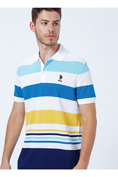 U.S. Polo Assn. Ανδρικό μπλουζάκι Polo Neck Navy Blue Cava