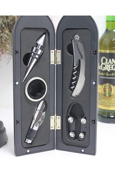 best hediye Wine Rack Black Corkscrew Set