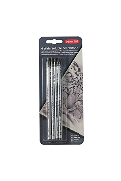 Derwent Brand: Watersoluble Graphitone 4-Pack Blister Category: Dry Crayons