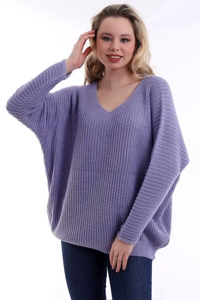 Mrt Pulover oversize cu decolteu în V
