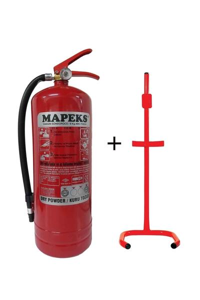 erkaotomotiv Mapeks Tüpaş Marka 6kg Yangın Tüpü Ve C Tipi Sehpa 2li Set
