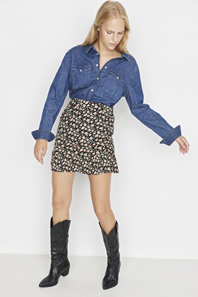 Trendyol Collection Vícebarevná vzorovaná pletená sukně