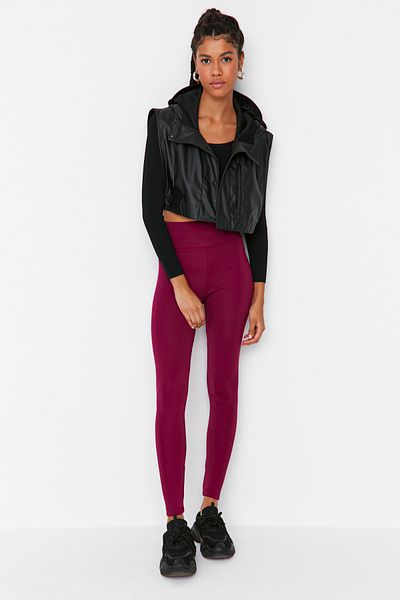 Trendyol Collection Leggings - Lila - Hoher Bund