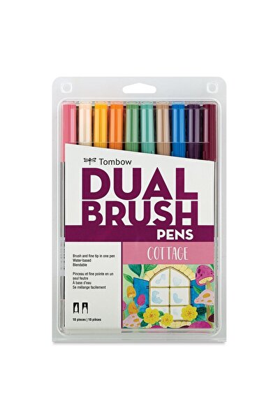 Tombow : Ab-t Dual Brush Pen Graphic Pen Set : Curve Colors (10 Colors)