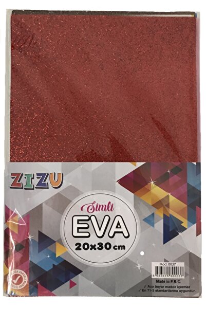 Zizu Karışık Renkli 10’lu Simli 20x30 Eva