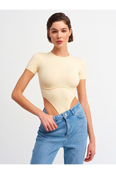 Dilvin Bodysuit - Yellow - Fitted