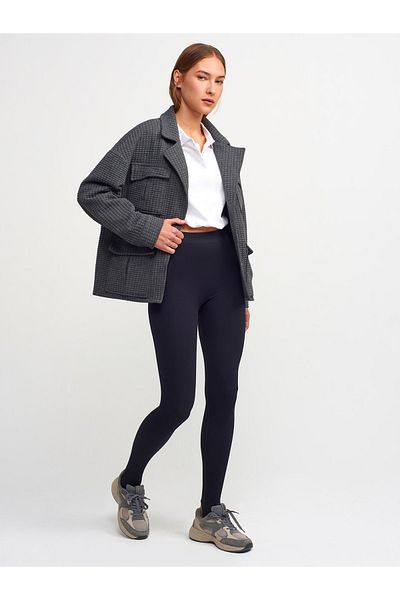 Dilvin Leggings - Schwarz - Mittlerer Bund