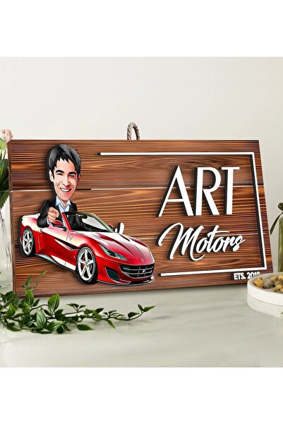 Bk Gift Gift Kişiye Özel Galeri Karikatürlü Dekoratif Ahşap Tabela