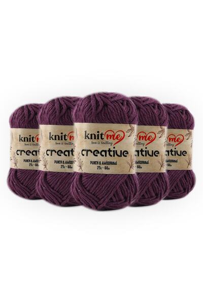 knitme كريتيف 25 جرام 5 عبوات 100% قطن أميجورومي خيط حياكة يدوي تاكا (1030)