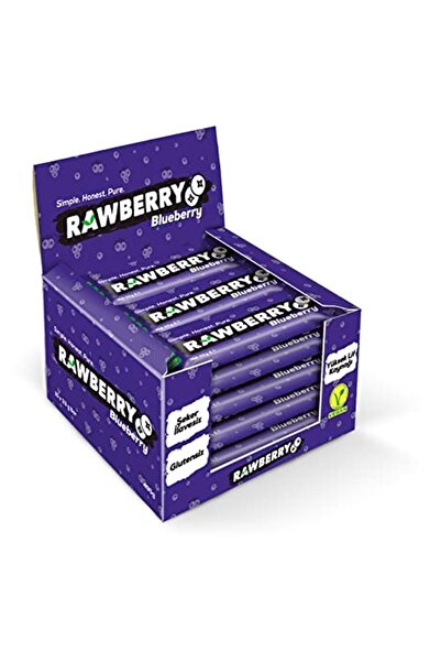 Rawberry Blueberry Şeker Ilavesiz Vegan Glütensiz Kuruyemiş Bar (kutuda 15 Adet)
