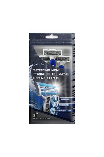 Watsons 3Pcs Razor Blades for Men - 3 Blades Use