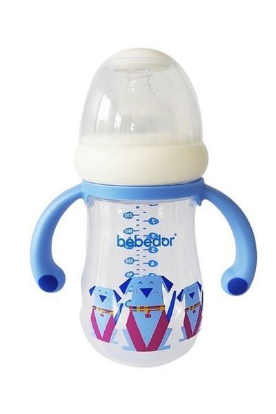 Bebedor زجاجة أطفال PP بمقبض واسع الفم سعة 240 مل - 99322