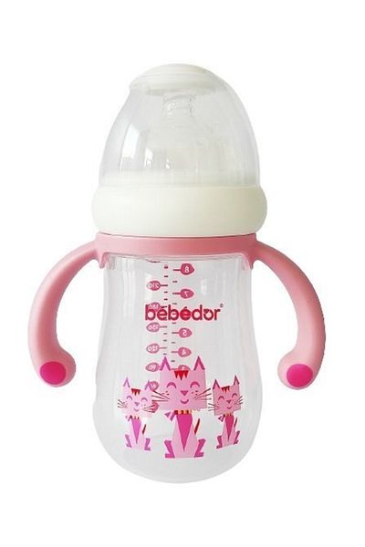 Bebedor زجاجة أطفال PP بمقبض واسع الفم سعة 240 مل - 99322