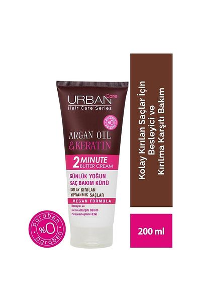 Urban Care Argan Oil & Keratin 2 Minute Intensive Hair Care Cure 200 ml