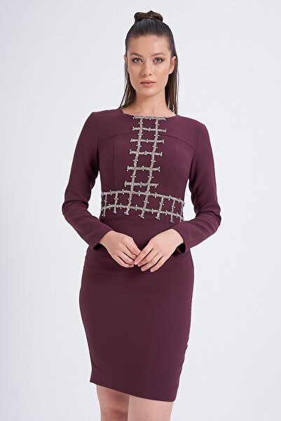 Balizza Blz- Bisiklet Yaka Abiye Elbise