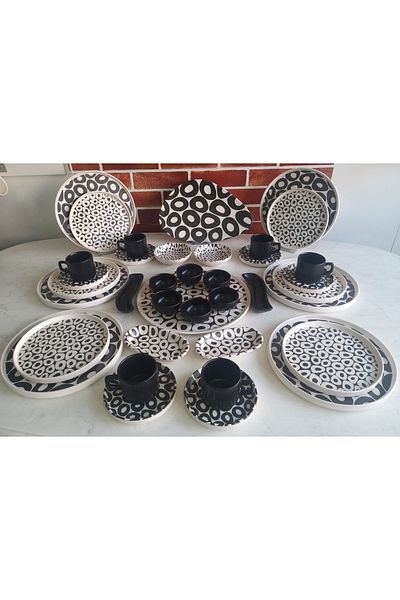 Keramika Black&white 38 Piece Breakfast Set