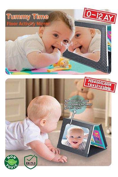 Diytoy Tummy Time Mirrored Intelligence Cards - Educational Cards
