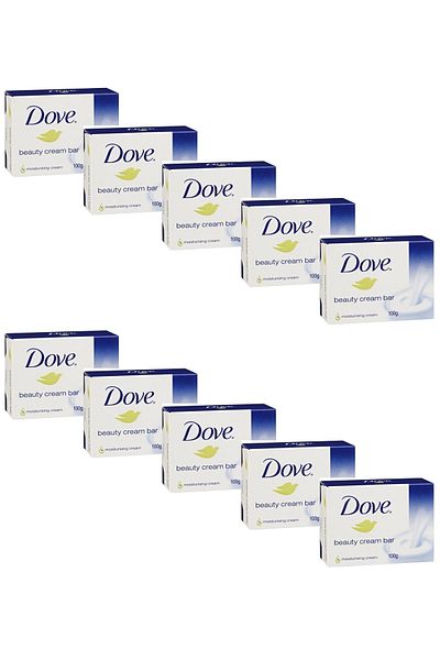 Dove Beauty Cream Bar Original Solid Soap 100gr X 10 Pieces
