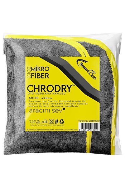 SmartBee Chrodry Mikrofiber Oto Kurulama Havlusu 50×70 440gsm – Antrasit
