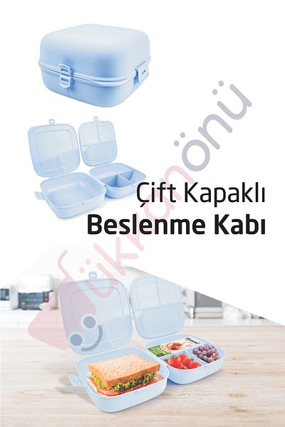 Dükkanönü Cutie de prânz cu două fețe - Cutie de prânz practică