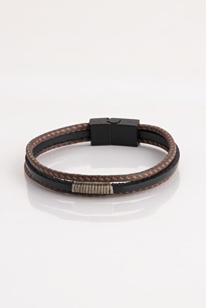 Sortie Aksesuar سوار رجالي 007 - صندوق هدايا من الجلد الطبيعي والمغناطيس