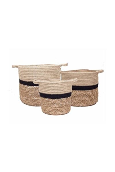PANALI Poxpi 3 τεμάχια Ψάθινο καλάθι ρούχων, καλάθι βρώμικων πραγμάτων, διακο...