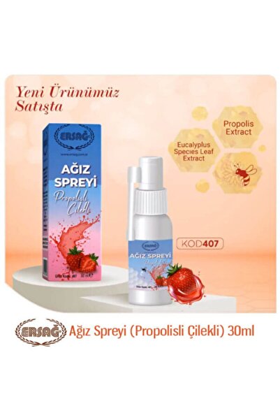 Ersağ Propolisli Çilekli Ağız Spreyi 30 Ml