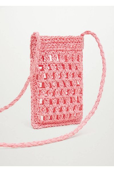 MANGO Woman Knitted Patterned Cell Phone Case
