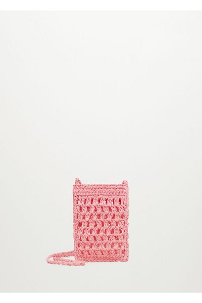 MANGO Woman Knitted Patterned Cell Phone Case