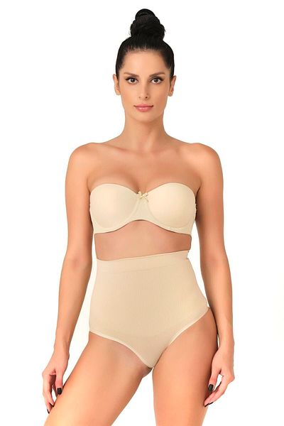 Emay Seamless High Waist Abdominal Support String Panties Corset 2054 Skin