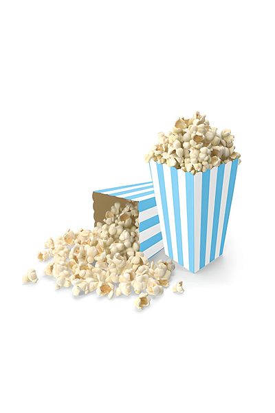 Mini Parti Mini Party Store Corn Box Blue Striped 8 Pieces
