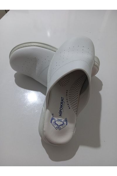 Hipokrat Γιατρός Νοσοκόμα Προσωπικό Νοσοκομείου Κουζίνας Πλήρεις Ορθοπεδικές Παντόφλες Sabo Sabo White