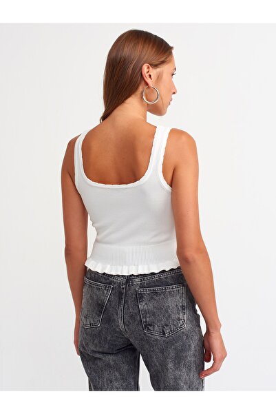 Dilvin Women's Ecru Collar Drawstring Strap Athlete 101A02650