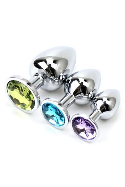 Joytoy 3'lü Metal Tıpa Seti Anal Plug Dildo Seti S-m-l
