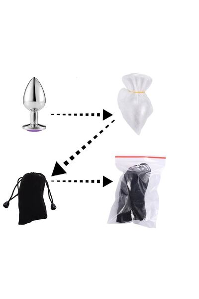 Joytoy 3'lü Metal Tıpa Seti Anal Plug Dildo Seti S-m-l