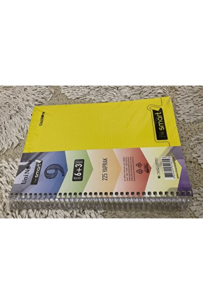 ÇINAR DEFTER Uni Note 6 Kareli+3 Çizgili /spiralli /ayraçlı /a4 Defter