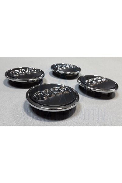 Fabrikasyon 4 X Audi A3 8p 8v 2003-2013 Çelik Jant Göbeği 68mm Takım Siyah