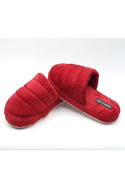 Settimo Red Plush Towel House Slippers