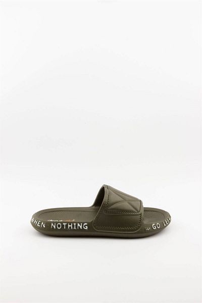 Settimo Women's Khaki Quilted Patterned Slippers