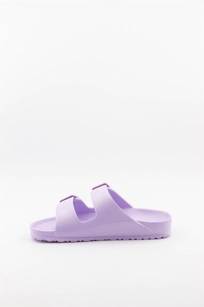 Settimo Women's Lilac Double Buckle Slippers